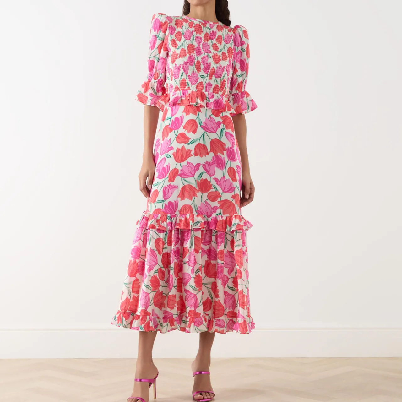 Fashion QUEENS OF ARCHIVE Tallulah Floral Flared Dress