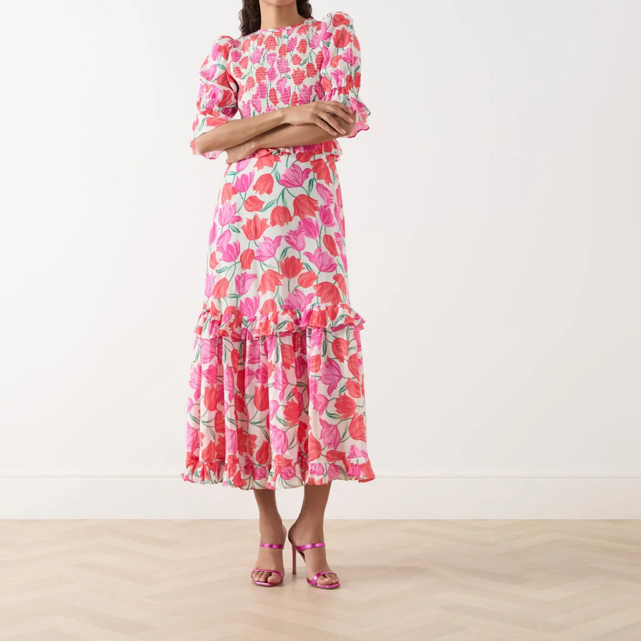Fashion QUEENS OF ARCHIVE Tallulah Floral Flared Dress