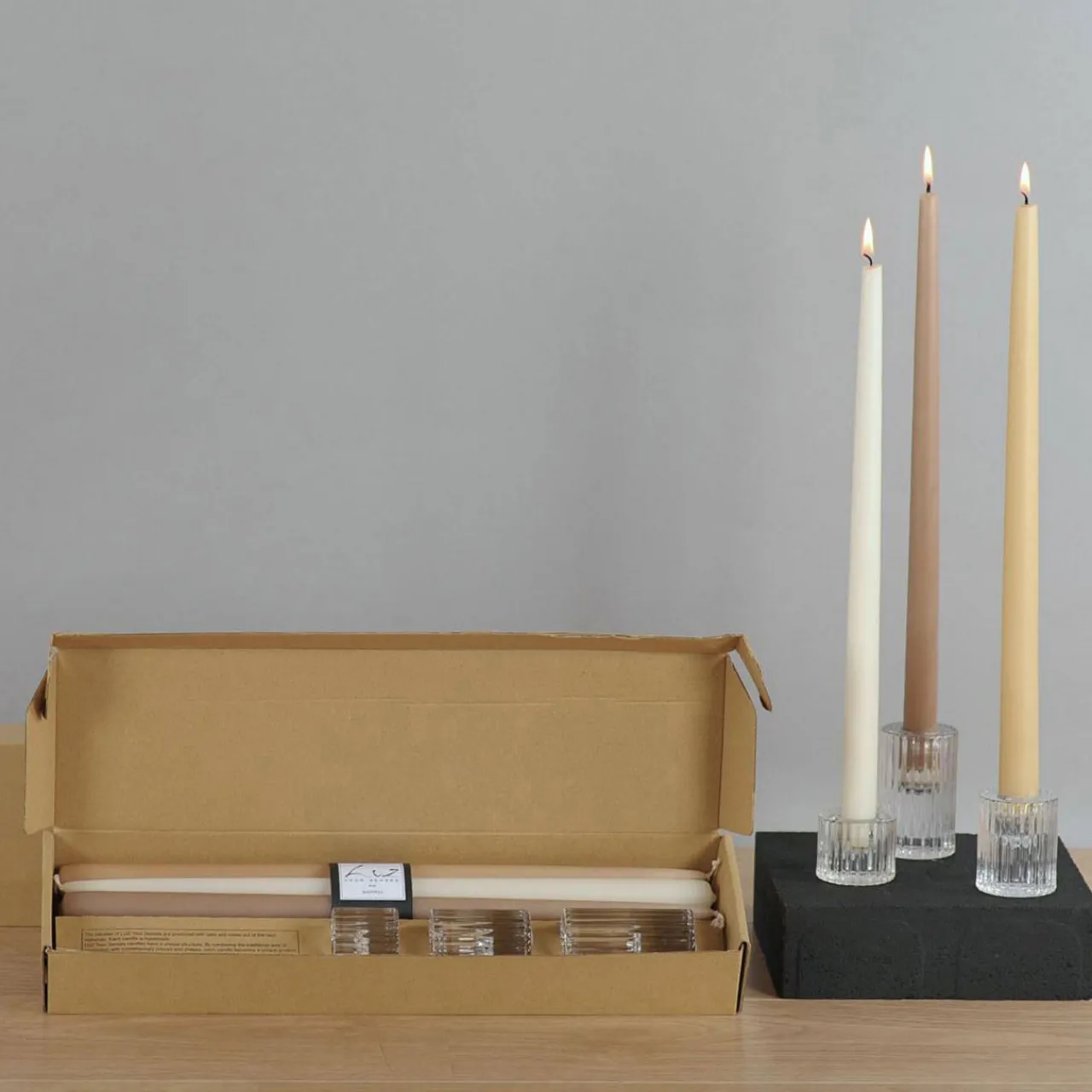 Online LUZ Taper Candle and Holder Six-Piece Set