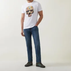 Online PS PAUL SMITH Tapered-Fit Crosshatch-Stretch Jeans