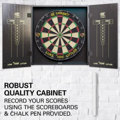 Target Darts Luke Littler Cabinet & Dartboard Set