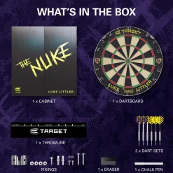 Target Darts Luke Littler Cabinet & Dartboard Set