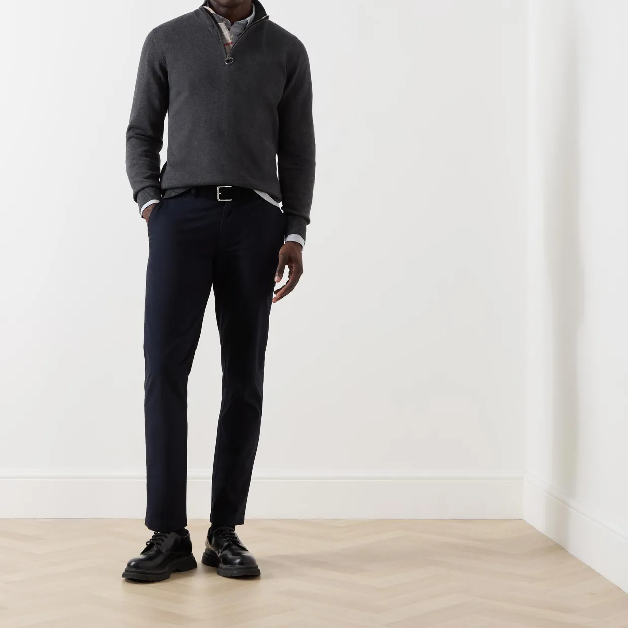 Tartan Logo Half-Zip Sweater