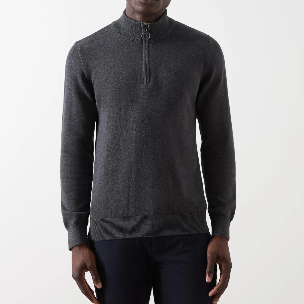 Tartan Logo Half-Zip Sweater