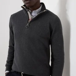 Tartan Logo Half-Zip Sweater