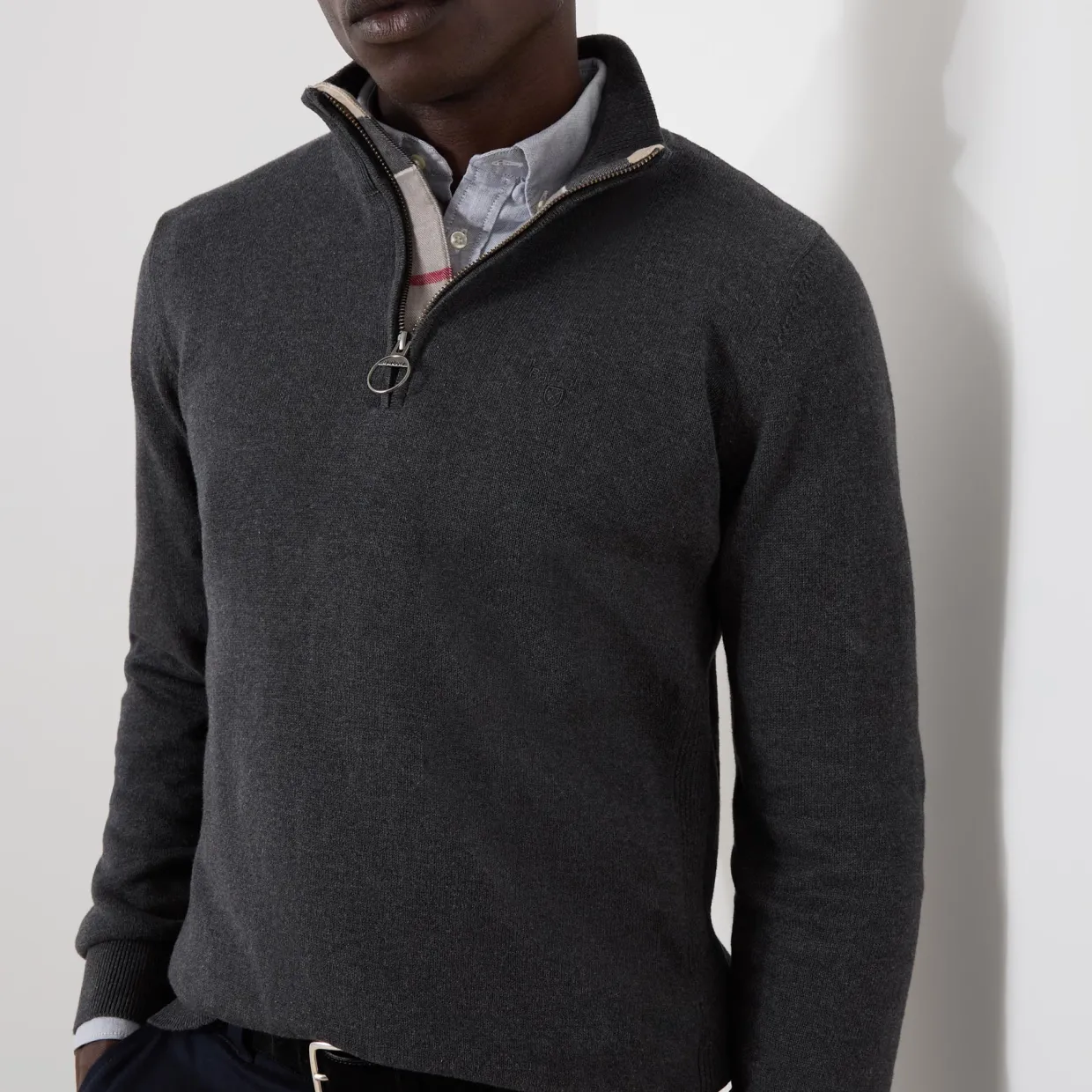 Tartan Logo Half-Zip Sweater