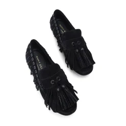 Discount KURT GEIGER LONDON Tassel Fringe Slip-On Flats