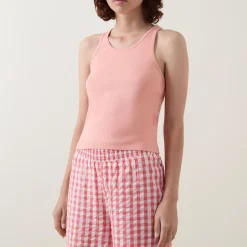 Fashion PEACHAUS Teasel Ribbed Tank Top