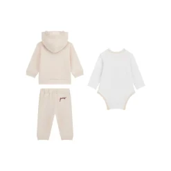 Teddy Logo Tracksuit & Bodysuit Three-Piece Set