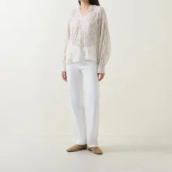 Teia Blouson-Sleeve Blouse