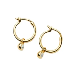 Tennis Charm Mini Hoop Earrings