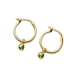 Tennis Charm Mini Hoop Earrings