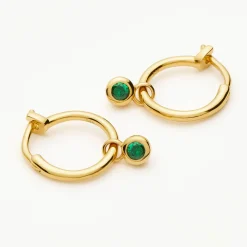 Tennis Charm Mini Hoop Earrings