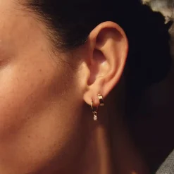 Hot MISSOMA Tennis Charm Mini Hoop Earrings