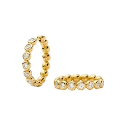 Tennis Medium Hoop Earrings