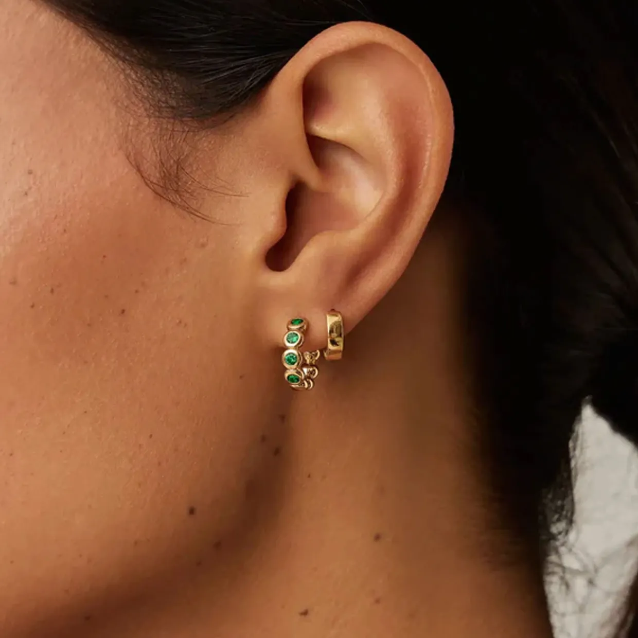 Tennis Small Hoop Earrings