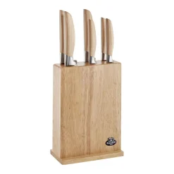 Sale BALLARINI Tevere 7 Piece Natural Rubberwood Knife Block Set