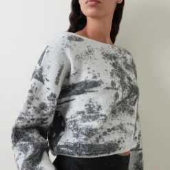 Clearance SARAH PACINI Textured Cropped Sweater