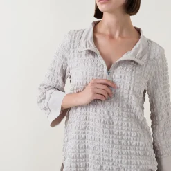 Textured Half-Zip Sweatshirt