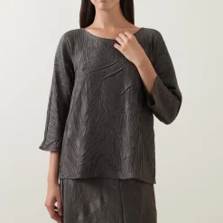 Best JOSEPH RIBKOFF Textured Pattern Blouse