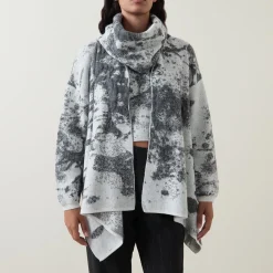 New SARAH PACINI Textured Scarf Sweater