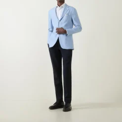 Textured Single-Breasted Blazer