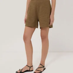 Textured Straight Leg Shorts
