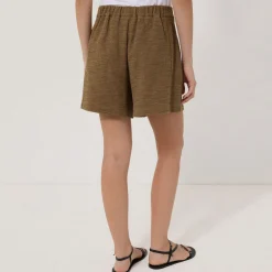 Textured Straight Leg Shorts