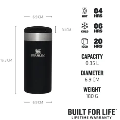 The Black Metallic AeroLight™ Transit Mug 0.35L