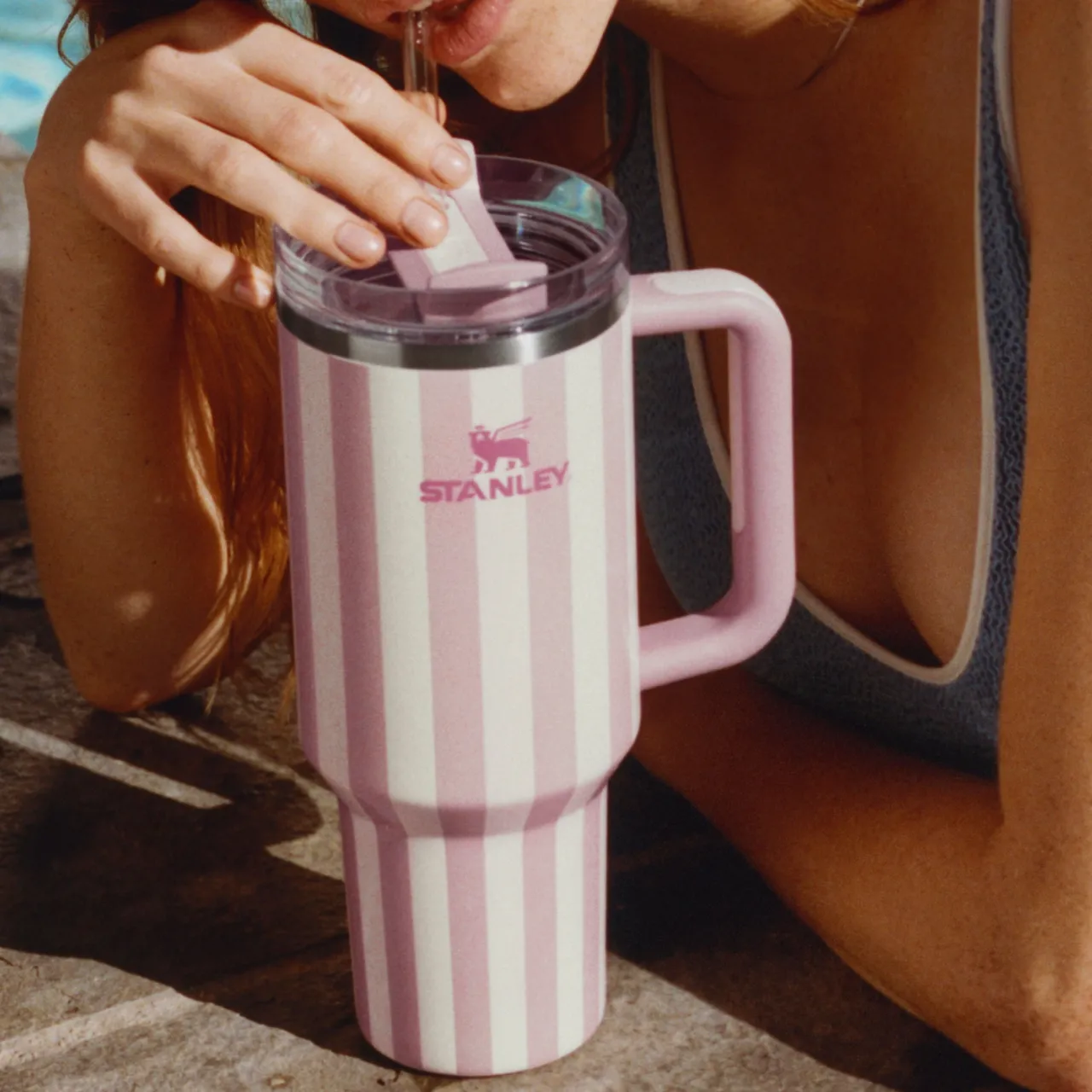 Discount STANLEY The Peach Whip Cabana Quencher H2.0 FlowState Tumbler single 1.18L