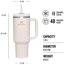 The Rose Quartz Quencher H20 FlowState™ Tumbler 1.18L