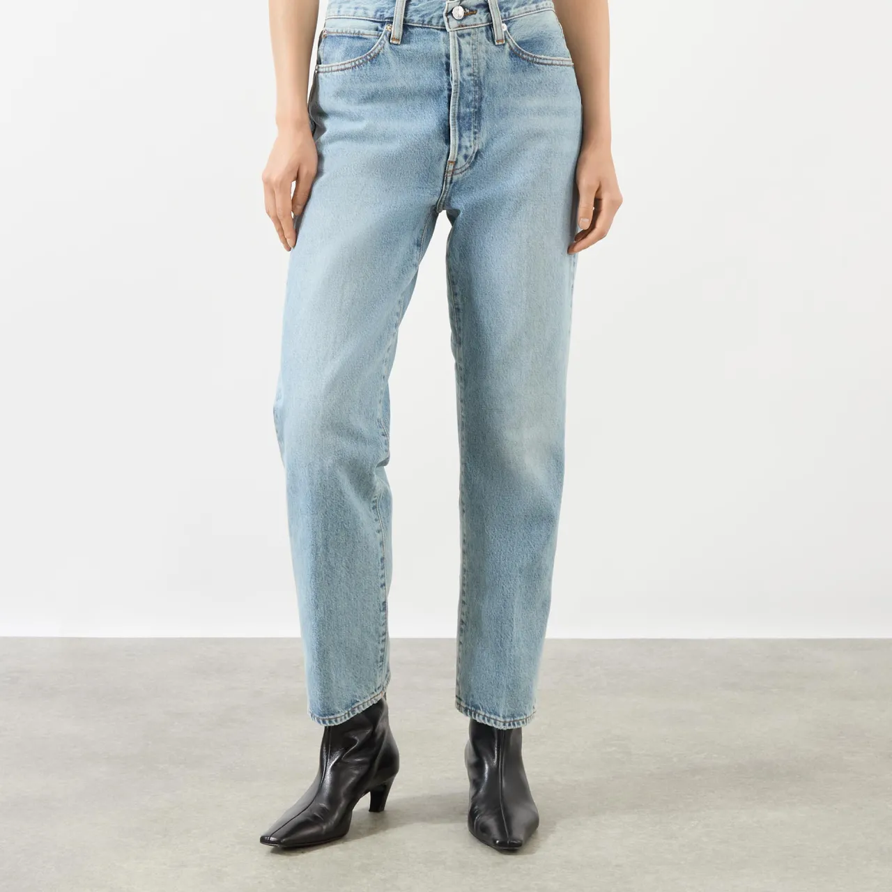 Online FRAME The Vertical High-Rise Straight Leg Jeans