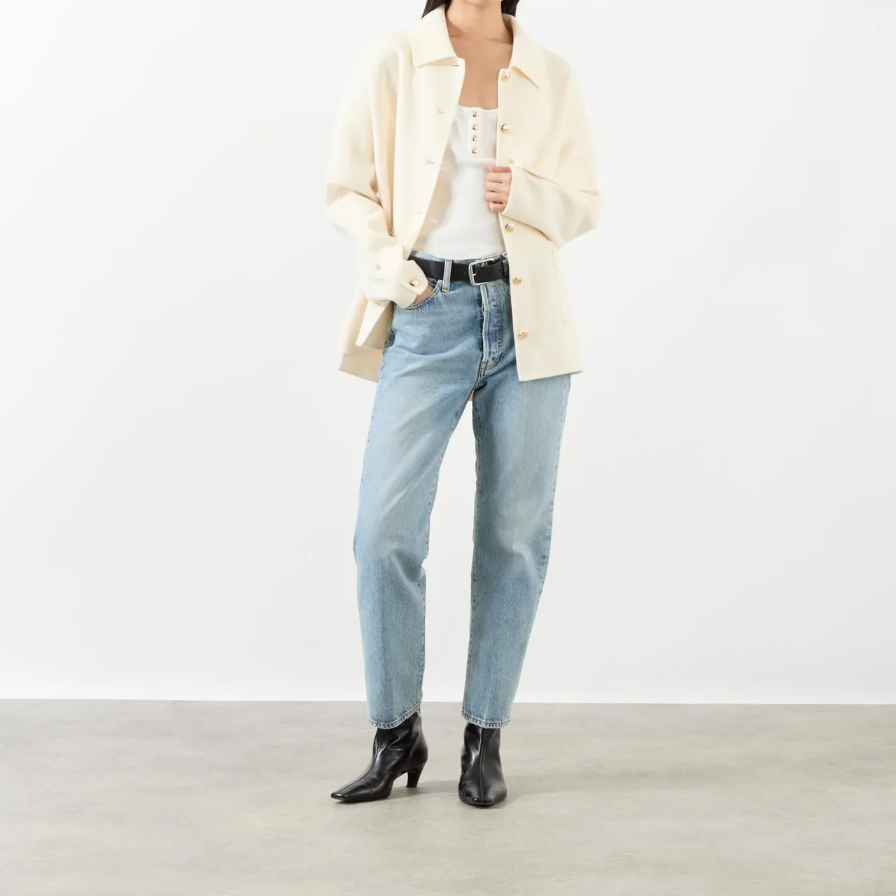 Online FRAME The Vertical High-Rise Straight Leg Jeans