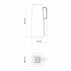 Sale TRAMONTINA Thermal Flask with Interior Glass Container - Grey