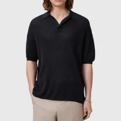 New ALLSAINTS Thoma Knitted Polo Shirt