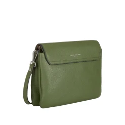 Three Flap Leather Crossbody Bag