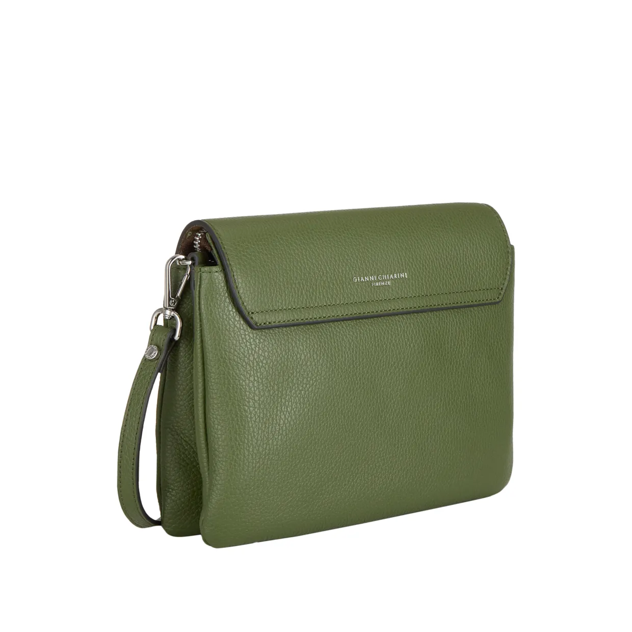 Three Flap Leather Crossbody Bag