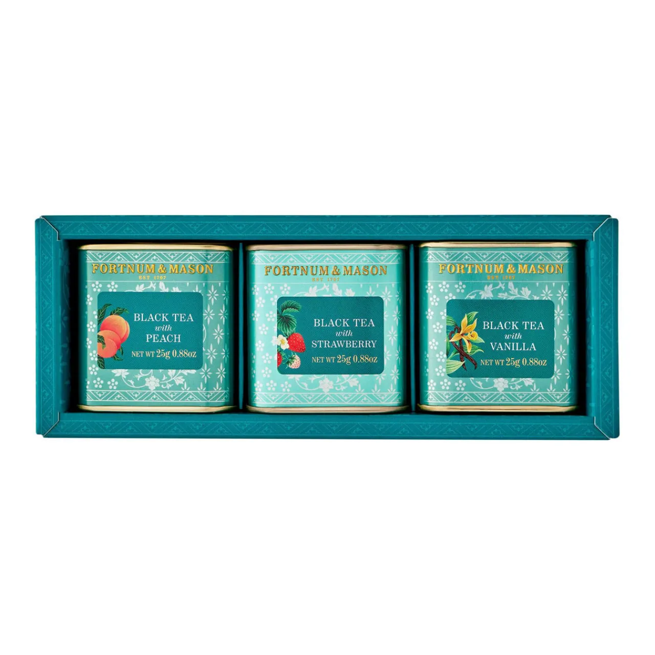 New FORTNUM & MASON Three Mini Black Scented Teas