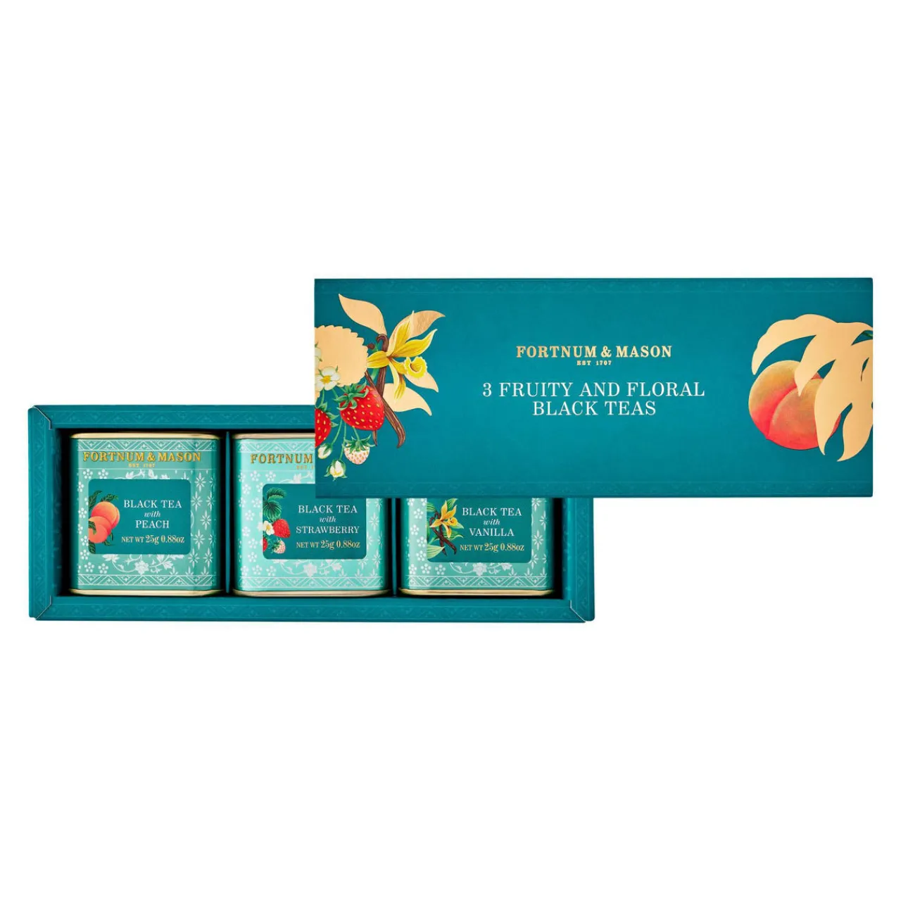 New FORTNUM & MASON Three Mini Black Scented Teas