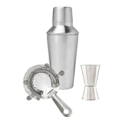 New DALTON AND TURNER Three Piece Stainless Steel Cocktail Set