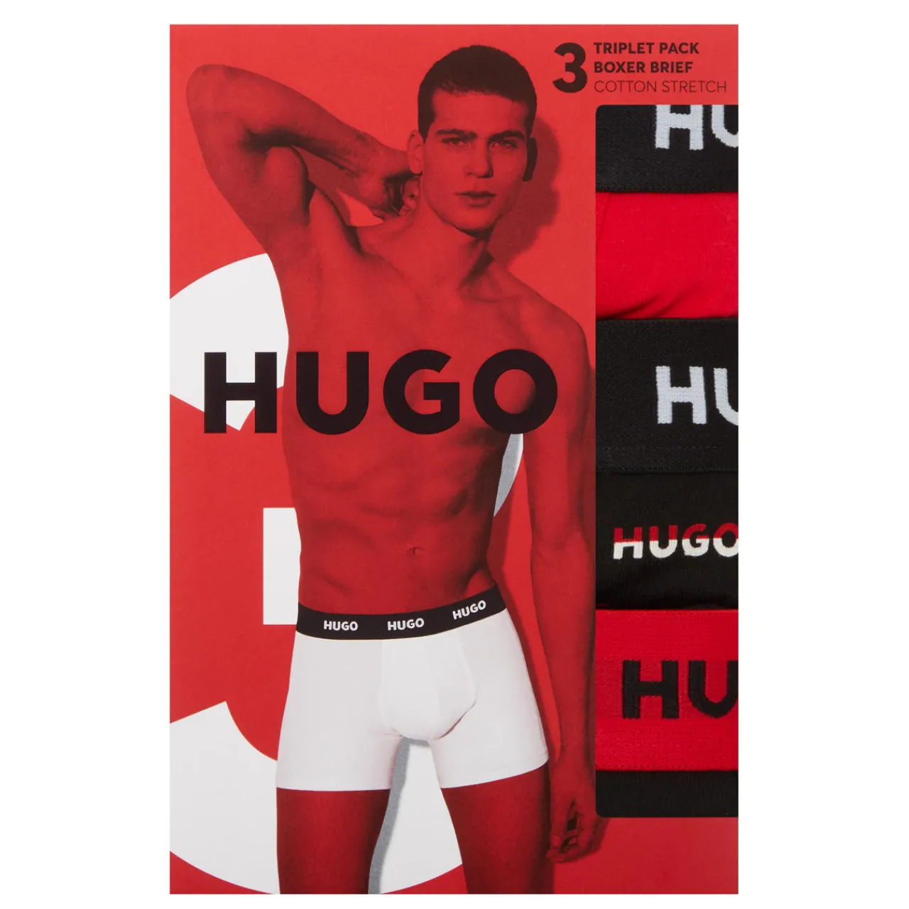 Clearance HUGO Three-Pack Assorted Logo Boxer Briefs
