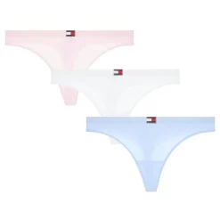 Clearance TOMMY HILFIGER Three-Pack Heritage Flag Logo Thongs