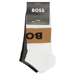 New BOSS Three-Pack Logo Ankle Socks