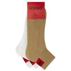 Sale HUGO Three-Pack Ribbed Logo Socks