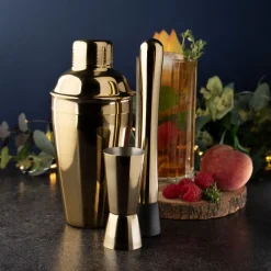 Three-Piece Cocktail Set Gold