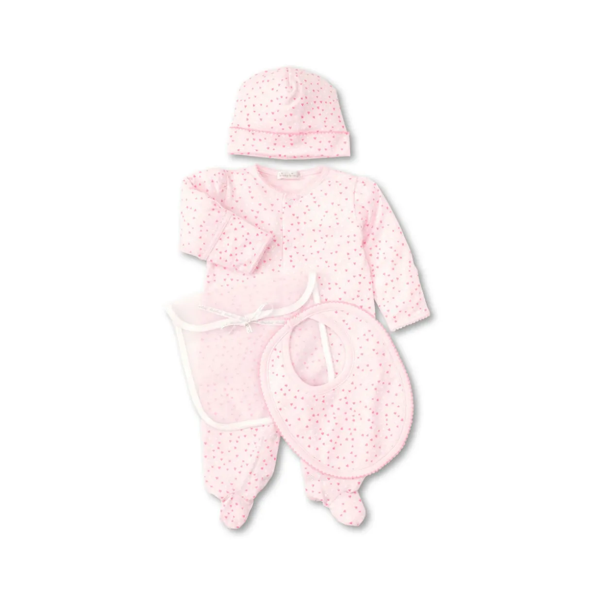 Three-Piece Sweethearts Babygrow, Hat & Bib Set