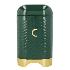 Three-Piece Textured Geometric Tea, Coffee & Sugar Canister Set