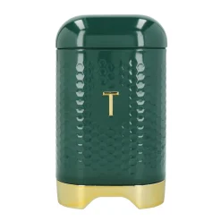 Three-Piece Textured Geometric Tea, Coffee & Sugar Canister Set