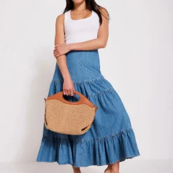Outlet MINT VELVET Tiered Denim Skirt