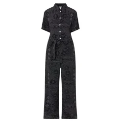 Tilla Dot Printed Belted Jumpsuit